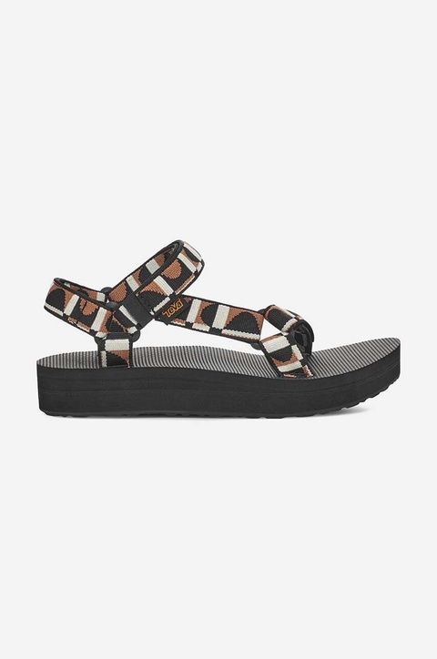 Teva sandały W'S Midform Universal damskie kolor czarny na platformie 1090969 - zdjęcie produktu nr 1