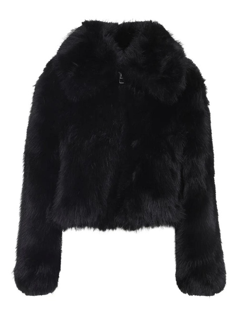The Frankie Shop faux-fur zip-up jacket - Black - zdjęcie produktu nr 2