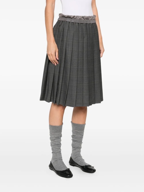 Miu Miu pleated mini skirt - Grey - zdjęcie produktu nr 1