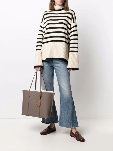 Tory Burch Perry logo-print tote bag - Brown - zdjęcie produktu nr 2