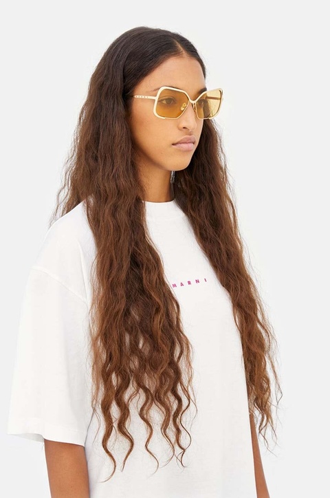 Marni okulary przeciwsłoneczne Unila Valley Gold Mustard EYMRN00058.001.52Z - zdjęcie produktu nr 2