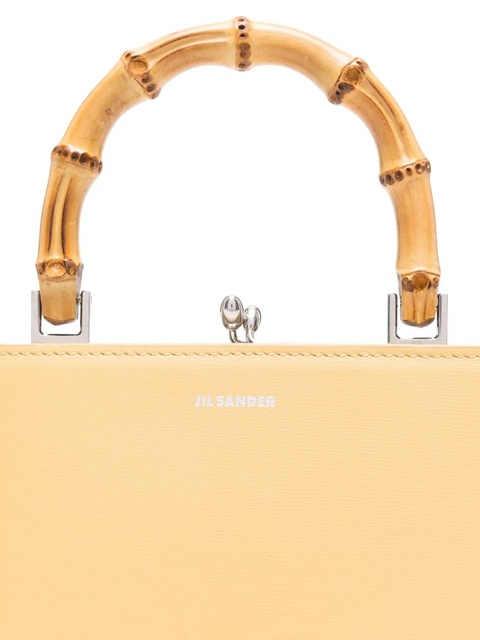Jil Sander mini Goji bamboo-handle clutch bag - Yellow - zdjęcie produktu nr 2