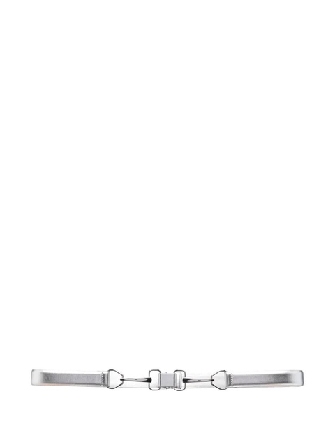Maje laminated-leather belt - Silver - zdjęcie produktu nr 1