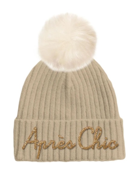 MC2 Saint Barth pompom-detail beanie hat - Neutrals - zdjęcie produktu nr 1