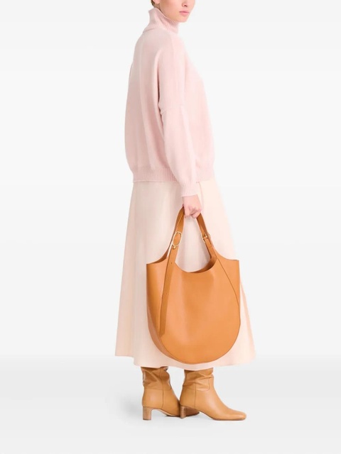 Longchamp Le Foulonné XL grained-leather tote bag - Brown - zdjęcie produktu nr 2