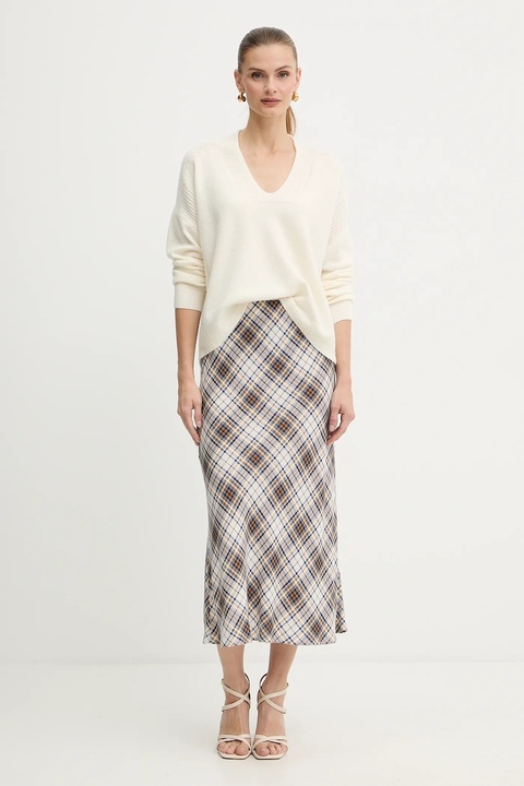 Liu Jo sweter wełniany damski kolor beżowy MF5060 MS009 - zdjęcie produktu nr 1