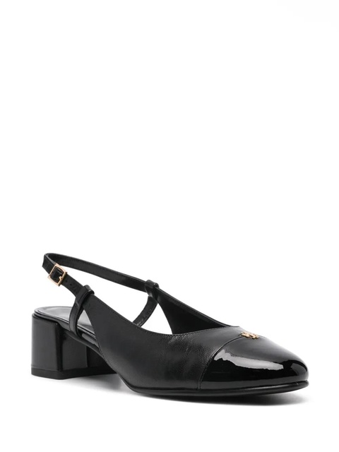 Tory Burch 45mm Double T-motif leather pumps - Black - zdjęcie produktu nr 2