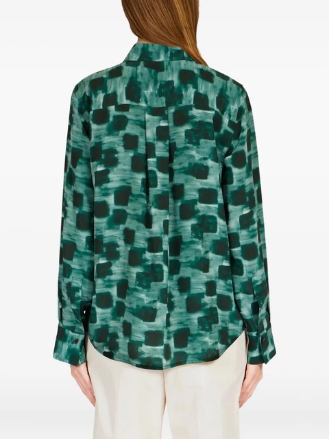 Ferragamo abstract-print button-up shirt - Green - zdjęcie produktu nr 2