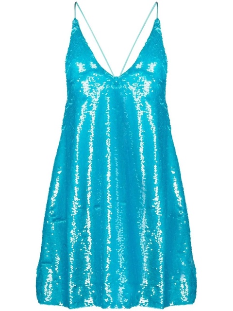 GANNI sequin slip mini dress - Blue - zdjęcie produktu nr 1