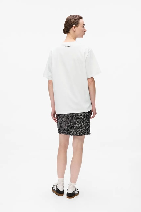 Karl Lagerfeld t-shirt bawełniany damski kolor biały A4W17074 - zdjęcie produktu nr 2
