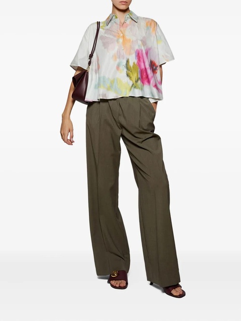 LOEWE floral-print trapeze shirt - Blue - zdjęcie produktu nr 2