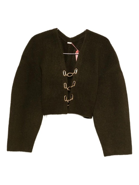 Cult Gaia Mayalu hook-detail cardigan - Green - zdjęcie produktu nr 1