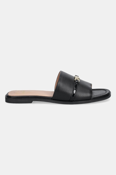 Love Moschino klapki skórzane damskie kolor czarny JA28082G1MIA400A - zdjęcie produktu nr 2