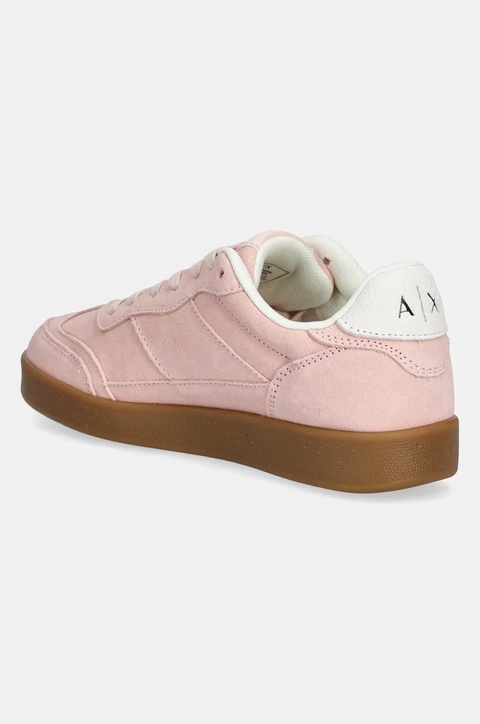 Armani Exchange sneakersy zamszowe damskie kolor różowy XDX182 XV868 01081 - zdjęcie produktu nr 2