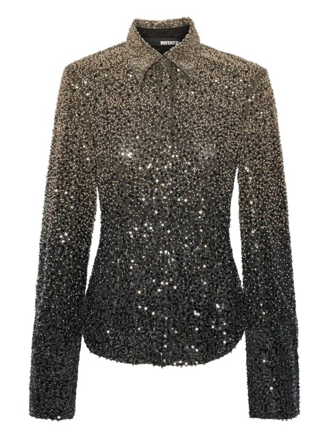 ROTATE BIRGER CHRISTENSEN beaded shirt - Grey - zdjęcie produktu nr 1