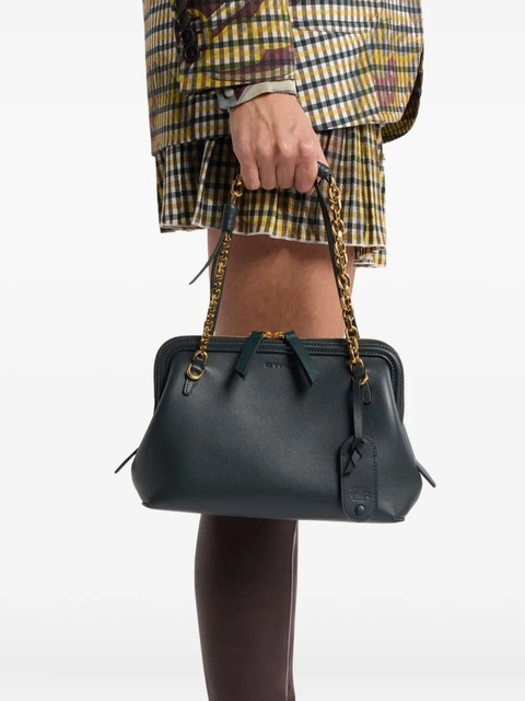 ETRO chain-strap leather shoulder bag - Green - zdjęcie produktu nr 2