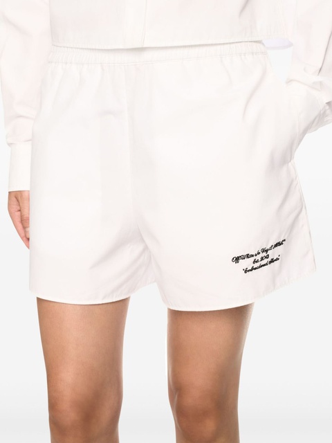 Off-White embroidered poplin shorts - zdjęcie produktu nr 2