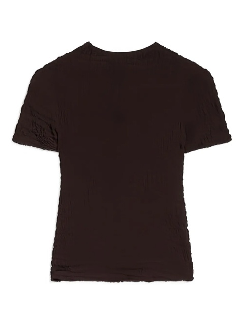 Jil Sander textured short-sleeve top - Brown - zdjęcie produktu nr 2