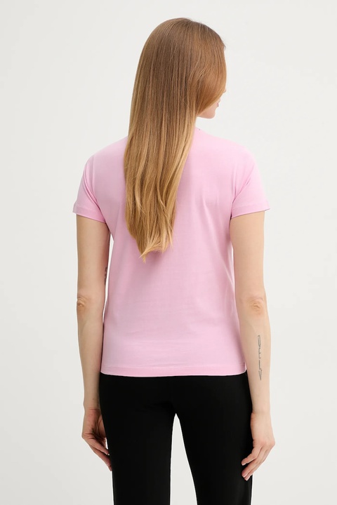 Karl Lagerfeld t-shirt bawełniany damski kolor różowy ASW17010 - zdjęcie produktu nr 1