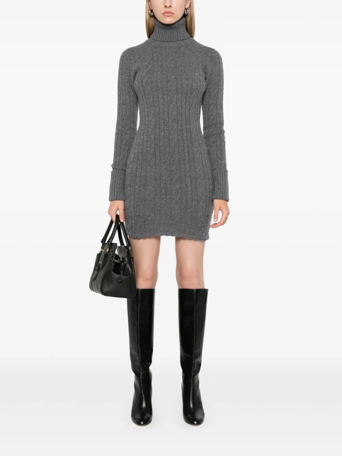 Blumarine roll-neck cable-knit dress - Grey - zdjęcie produktu nr 2