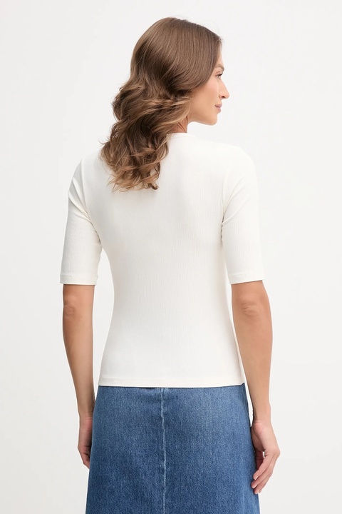 Tommy Hilfiger t-shirt damski kolor beżowy WW0WW47308 - zdjęcie produktu nr 2