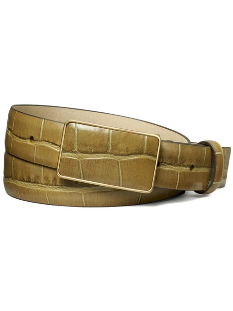 Tory Burch Plate crocodile-embossed belt - Green - zdjęcie produktu nr 1