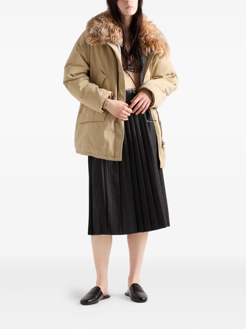 Prada pleated safety-pin midi skirt - Grey - zdjęcie produktu nr 1
