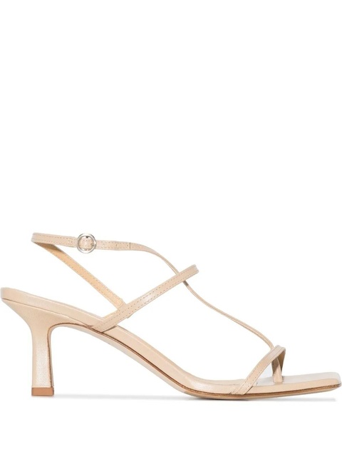 Aeyde 78mm leather sandals - Neutrals - zdjęcie produktu nr 1