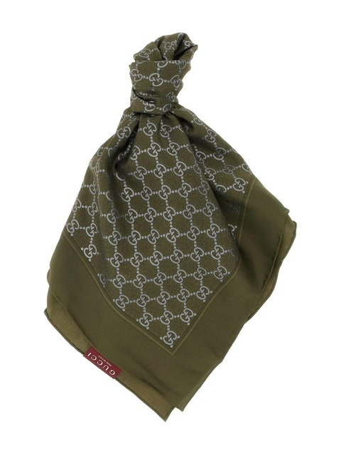 Gucci printed silk scarf - Green - zdjęcie produktu nr 1