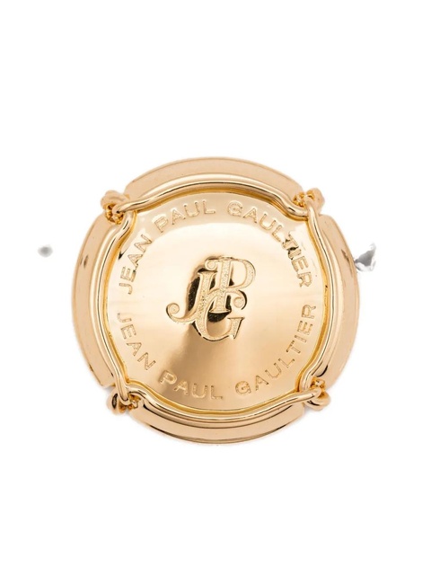 Jean Paul Gaultier logo-engraved earrings - Gold - zdjęcie produktu nr 1