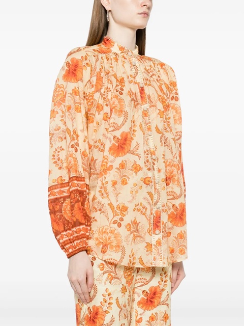 ZIMMERMANN Junie floral-print blouse - Orange - zdjęcie produktu nr 2