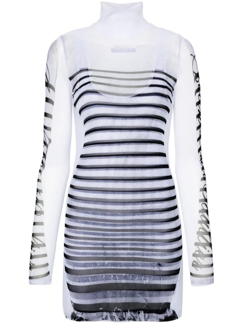Jean Paul Gaultier Marinère mesh minidress - White - zdjęcie produktu nr 1