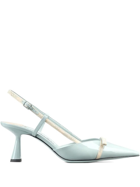 Jimmy Choo slingback leather pumps - Blue - zdjęcie produktu nr 2