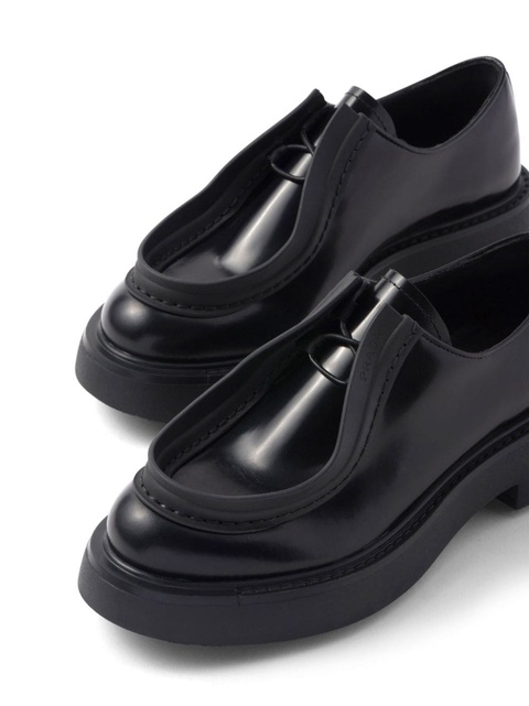 Prada raised-edge leather lace-up shoes - Black - zdjęcie produktu nr 2