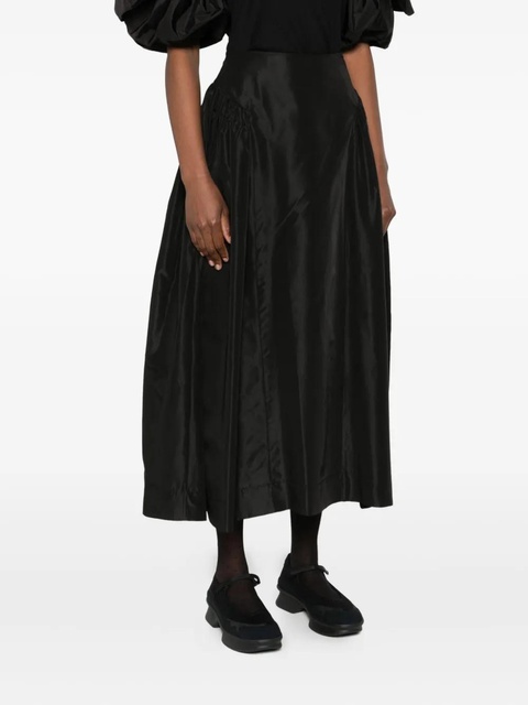 Simone Rocha pleated-details midi skirt - Black - zdjęcie produktu nr 2