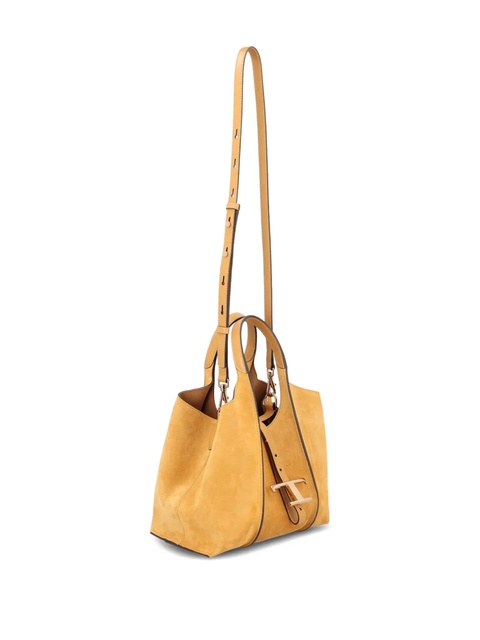 Tod's T-logo suede leather shoulder bag - Yellow - zdjęcie produktu nr 2