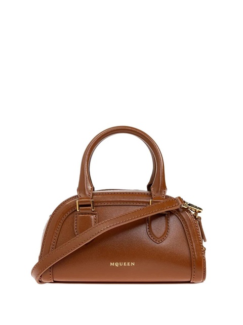 Alexander McQueen mini structured leather tote bag - Brown - zdjęcie produktu nr 1