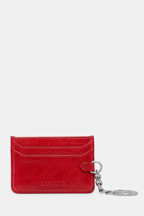 ZADIG&VOLTAIRE etui na karty skórzane kolor czerwony LWBA02517 - zdjęcie produktu nr 2