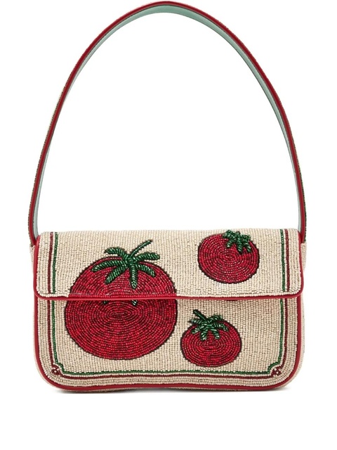 STAUD Tommy beaded-tomato shoulder bag - Neutrals - zdjęcie produktu nr 1