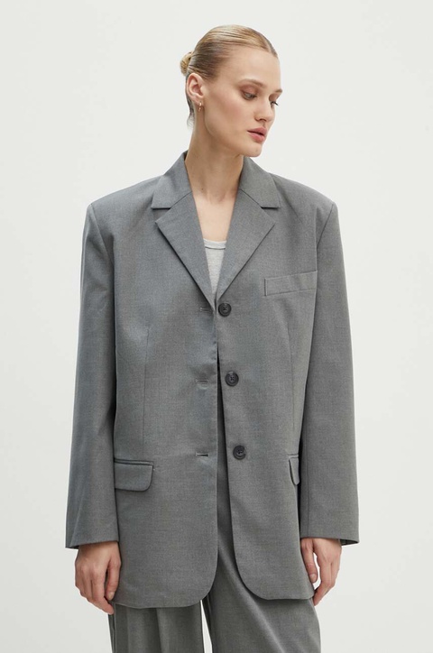 2NDDAY marynarka 2ND Harry - Classic Tailoring kolor szary jednorzędowa gładka 2244115169 - zdjęcie produktu nr 1