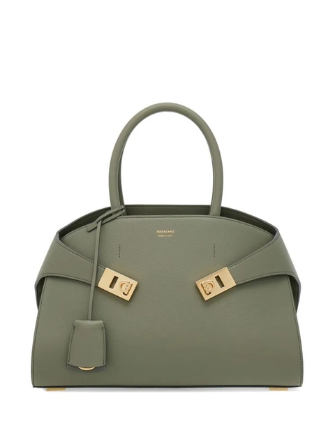 Ferragamo small Hug leather tote bag - Grey - zdjęcie produktu nr 1