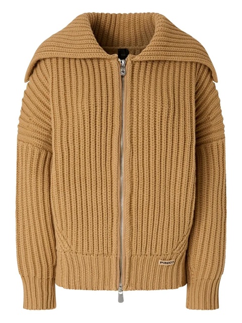 PINKO ribbed zip-up cardigan - Neutrals - zdjęcie produktu nr 2