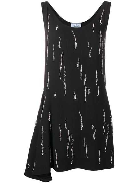 Prada embellished asymmetric dress - Black - zdjęcie produktu nr 1