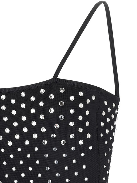 Blumarine crystal-embellished mini dress - Black - zdjęcie produktu nr 2
