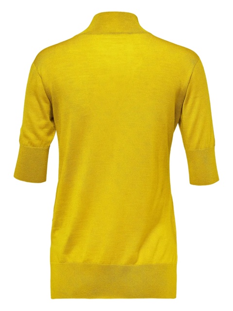 Jil Sander high-neck short-sleeves sweater - Yellow - zdjęcie produktu nr 2