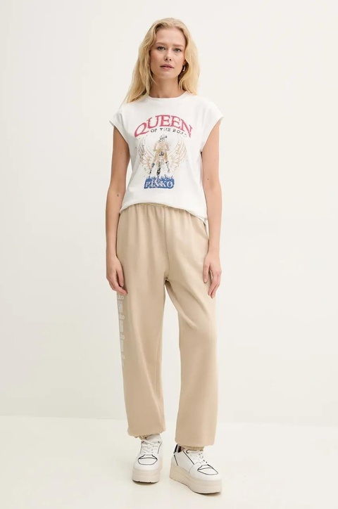 Pinko t-shirt bawełniany damski kolor biały 104603 A2DA - zdjęcie produktu nr 2