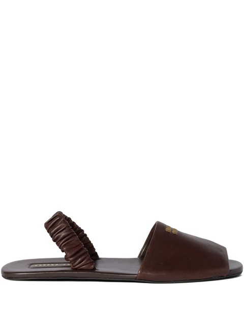 Miu Miu Ruches slingback sandals - Brown - zdjęcie produktu nr 1