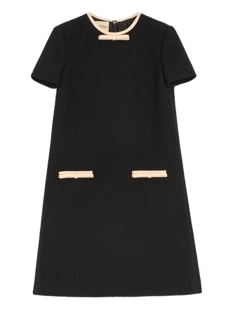 Valentino Garavani bow-embellished tweed dress - Black - zdjęcie produktu nr 1