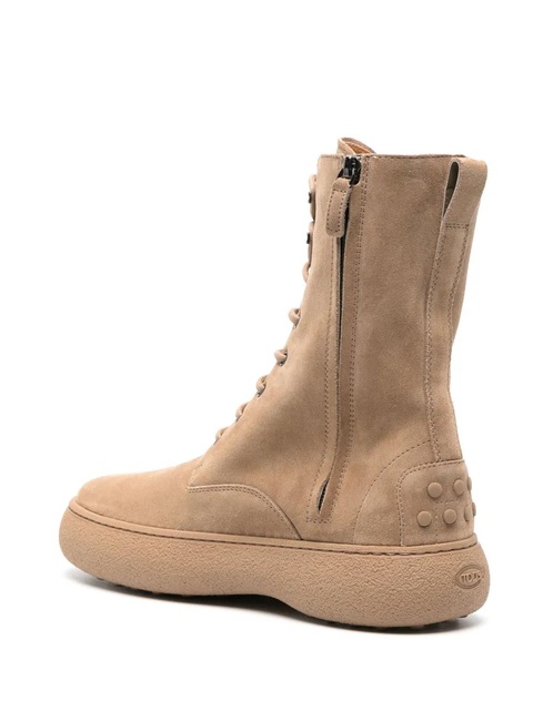 Tod's Stivaletto Stringato suede ankle boots - Brown - zdjęcie produktu nr 2