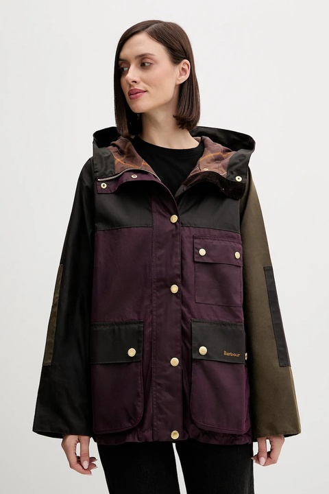 Barbour kurtka KEELEY kolor fioletowy przejściowa LWX1484 - zdjęcie produktu nr 1